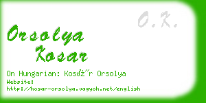 orsolya kosar business card